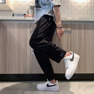 设计感痞帅西裤雅痞九分休闲裤束脚西装裤宽松裤男潮牌K7277-P35图片