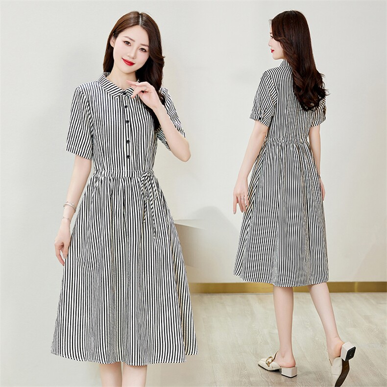 棉麻连衣裙夏季2024新款衣服大码女装超好看高端精致气质连身裙子,女装连衣裙,罗得堡