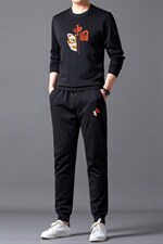 运动卫衣套装2023春季中青年爸爸男装商务休闲运动服两件套针织衫，男装休闲套装，电商B212（原钱塘6029）