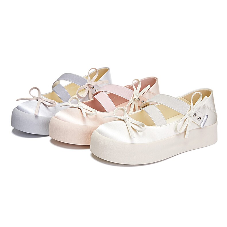 2024夏季新款两穿玛丽珍鞋女休闲百搭蝴蝶结时装单鞋厚底浅口女鞋，女鞋单鞋，电商A223