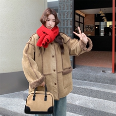 25冬新款皮毛一体棉服5557-P225-K338，女装棉衣/棉服，2C305