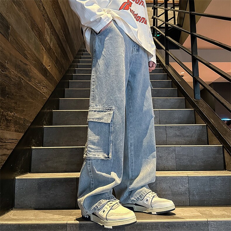 2024春季新款外景大码美式工装牛仔裤M-5XGK24108-P60,男装牛仔裤,电商A022
