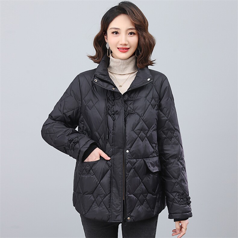 2023冬季时尚简约优雅休闲潮流保暖复古羽绒服,女装羽绒服,独衣靓