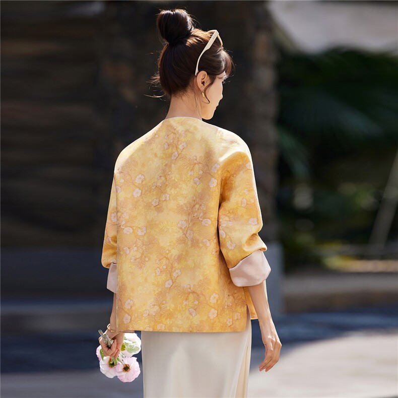 中式2026年春季宽松立体贴袋春秋短外套,女装短外套,靓衣阁