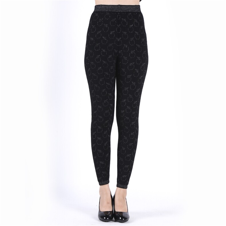 2024年秋冬新款女款金银电脑裤修身薄款，女装打底裤，暖星羊绒