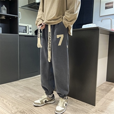 欧棉绒港风束脚卫裤宽松休闲裤子哈伦运动裤K807*P35控58，男装休闲裤，星座227-2