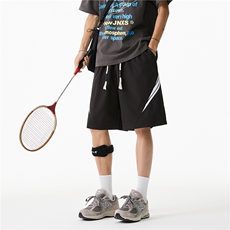 2025夏季新款美式条纹宽松休闲冰丝短裤B315-K25781-特p25控48，男装牛仔裤，电商B315