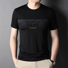 2023夏季男士商务休闲商务短袖T恤新款中年时尚百搭男装上衣，男装T恤，电商B212（原钱塘6029）