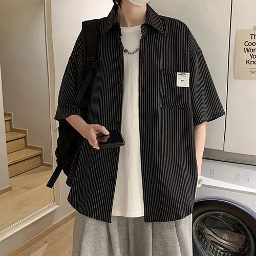 短袖衬衫春款男港风潮流C8803P28，男装衬衫，星座1116-2