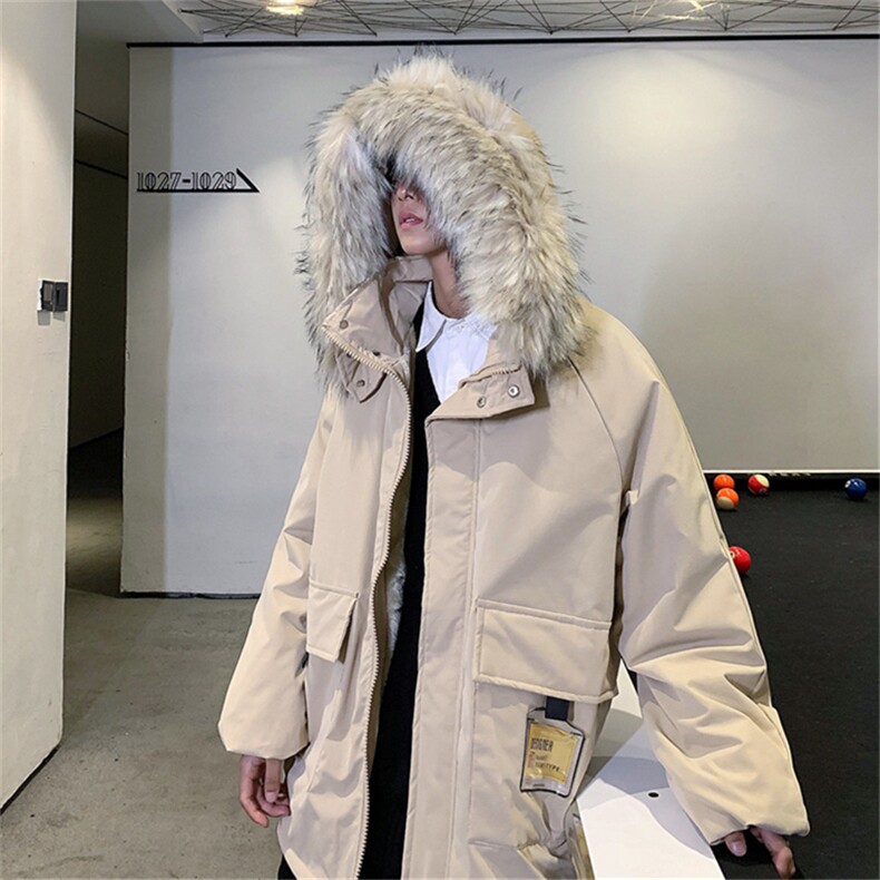ins毛领棉衣男宽松加厚外套连帽工装棉服帅气已下架W091-P80,男装棉衣,星座512-2