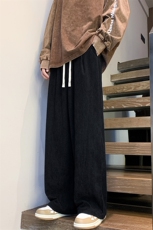8XL-M特大码秋季新款垂感休闲裤男宽松直筒裤男裤拖地裤K943P40，男装休闲裤，电商D206-1