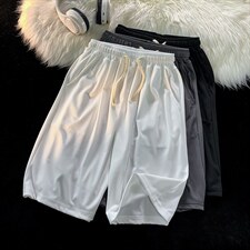 夏季冰丝运动休闲两件套圆领短袖短裤宽松时尚套装男T1134-P36，男装T恤，星座512-2