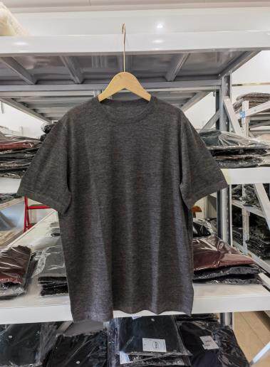 2025男士短袖超薄透气简约休闲，男装T恤，江帆羊绒