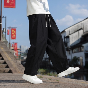 风春夏款亚麻长裤子男女休闲裤宽松哈伦裤K600-P65 高品质！图片
