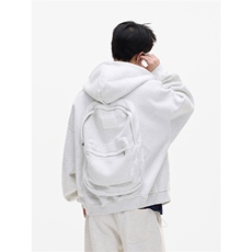 【现货】XZ1218WT77068特价P52100聚酯纤维立体背包连帽卫衣，男装卫衣，星座1218（原611-3）