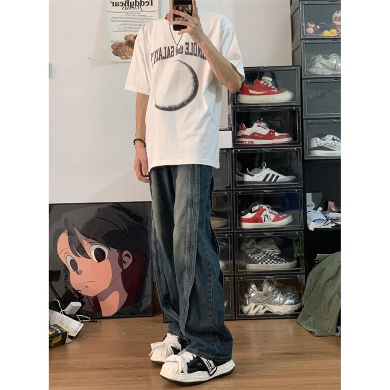 【网图】假两件解构牛仔裤男欧美hiphop裤子美式NZK13LL-特P58,男装牛仔裤,星座1007（原301D）