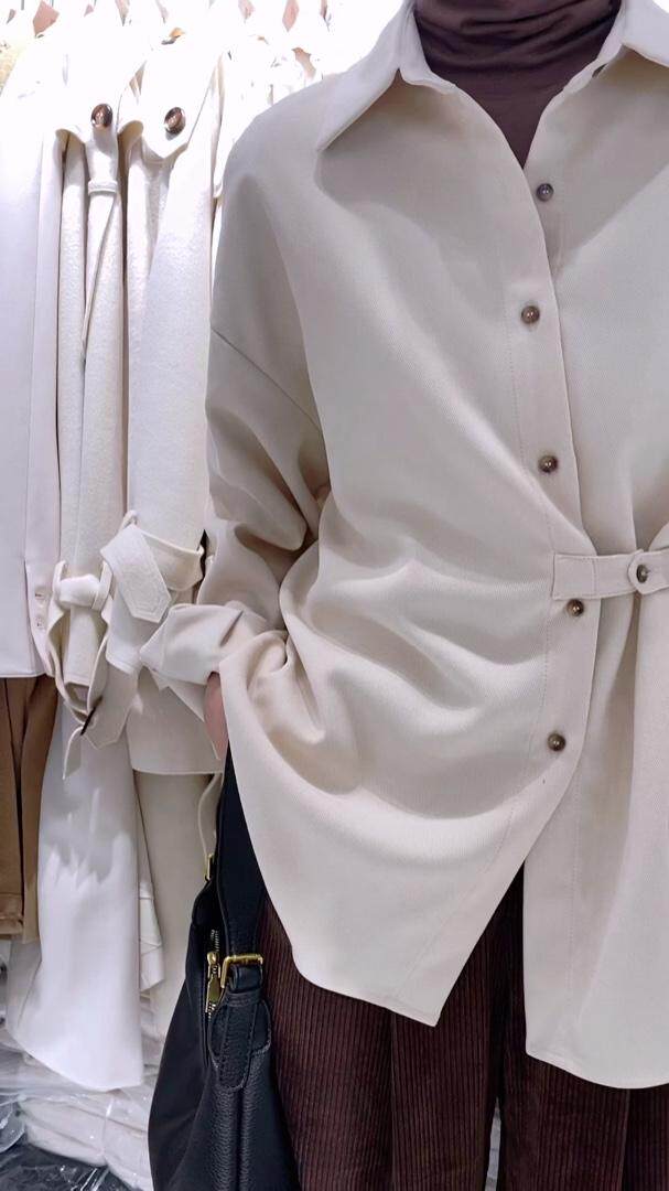 磨毛衬衫，女装衬衫，驿谷