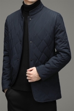 纯色棉衣中年男2023新款冬季厚外套休闲棉袄爸爸冬装MY8081-P180，男装棉衣，电商B212（原钱塘6029）