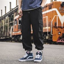 有报告束脚男士工装裤潮牌青少年运动休闲裤DS356T，男装休闲裤，电商A102