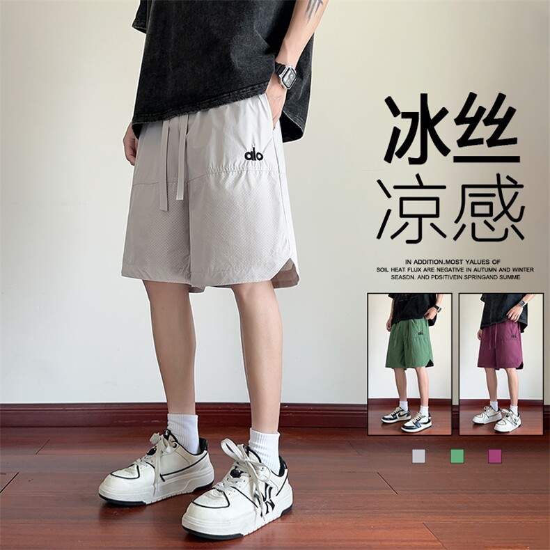 ！2025夏季新款男士字母绣花短裤冲孔五分裤DK362特P28控49图片
