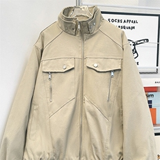 美式重磅帆布短款冬季保暖男加绒夹克外套棉服M0278-P188，男装夹克，星座308B-1