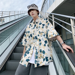 港风新款百搭夏季短袖衬衫CS014-P45图片