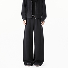 B258-K2938-特P39控78抖音品质宽松休闲卫裤65棉35聚酯纤维白底，男装休闲裤，电商B258