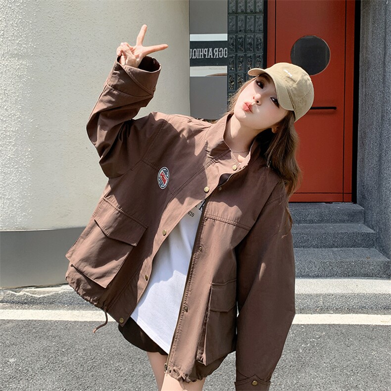 26新款现货大货已到店抽绳工装外套6869-P195-K288,女装短外套,2D034