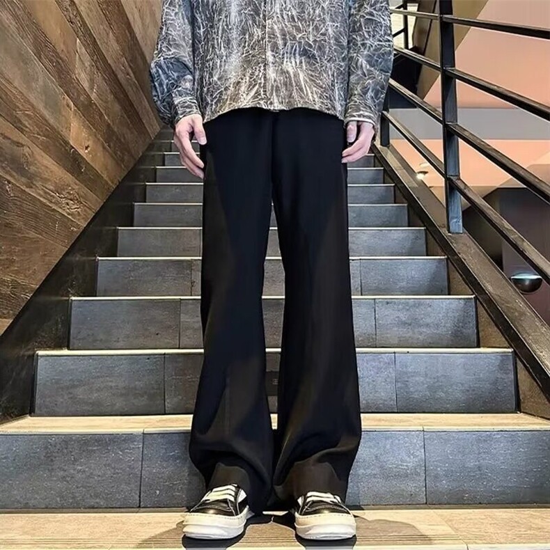 美式高街cleanfit廓形西裤休闲裤男女直筒微喇vibe百搭长裤KX01,男装西裤,星座1116A（原606A-3）