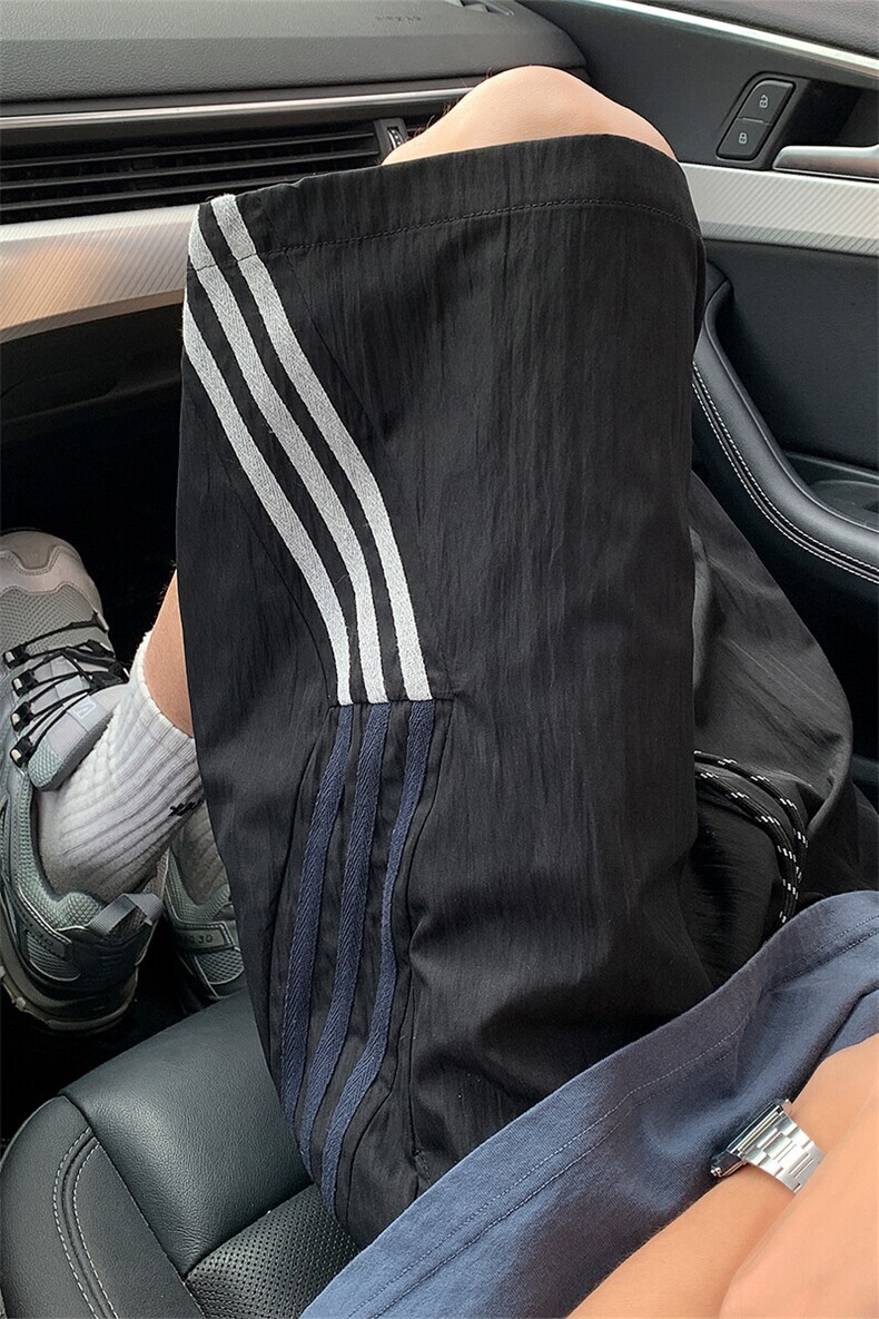 特批P20无差价夏季薄款冰丝三条杠短裤男宽松透气五分裤DK5869,男装牛仔裤,电商A001-1