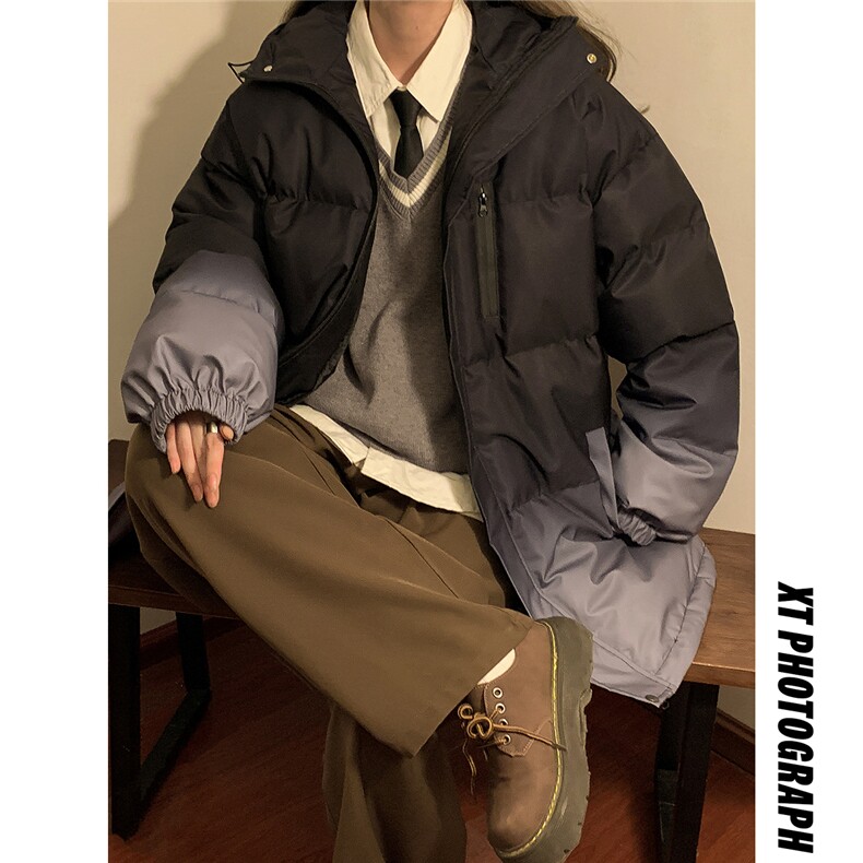 中性风黄灯防水渐变色冲锋衣棉衣女聚酯纤维MY77095P120控168，男装夹克，星座227-7