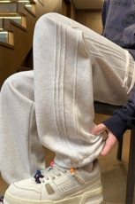 ！简约百搭男士华棉长裤直筒宽松卫裤WK2042常规特P40加绒50，男装休闲裤，电商B220