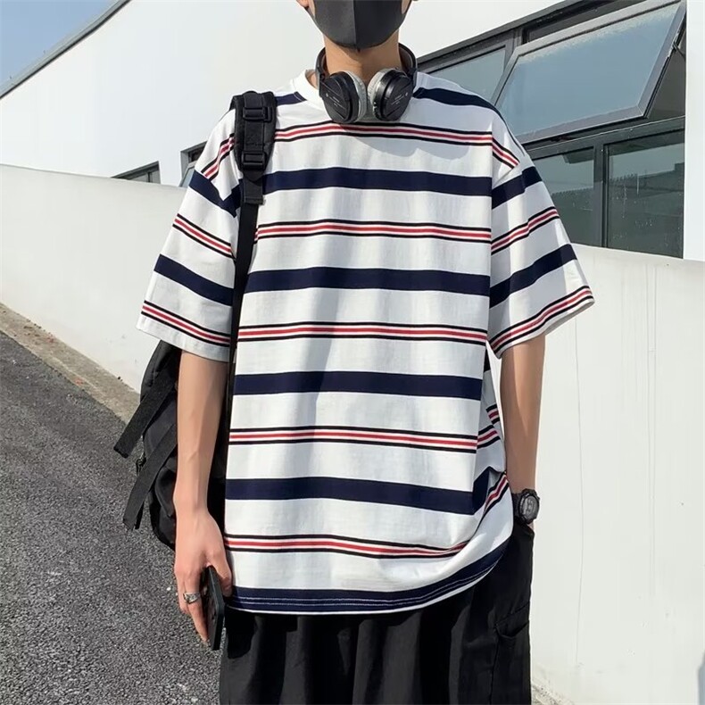 2023春夏季新款男休闲圆领短袖T恤E8018P23图片