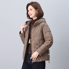 2024年冬季新款时尚棉服休闲连帽插袋羽绒棉棉服，女装棉衣/棉服，依恋蒂丝