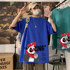 DX17218-P20纯棉短袖t恤男大码半袖打底衫宽松体恤衫海报风，男装T恤，电商A040