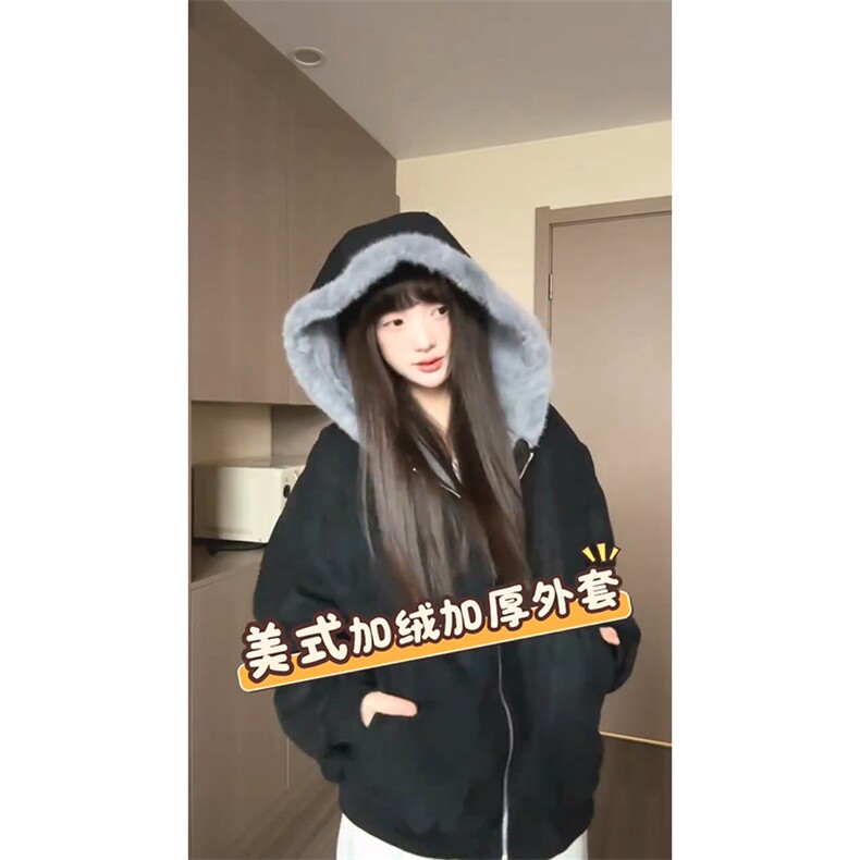 现货高品质美式高街冬季重磅座山雕大毛毛领pu皮棉衣男女加厚外套,男装皮衣,电商A443