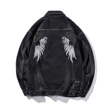 jk575-p95-限价128白底牛仔夹克肥仔秋款量足印花大码,男装夹克,星座103A