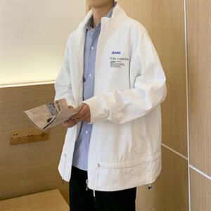 2021春秋季新款港风立领印花夹克男潮流宽松外套 A438-L625图片