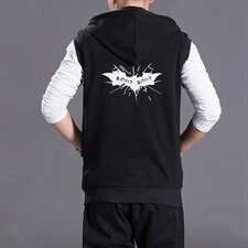 男士马甲无袖连帽背心运动马夹不倒绒针织开衫加肥加大码316款P70，男装背心/马甲，星座802