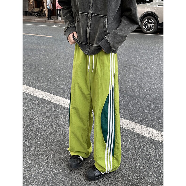 8XL-M 加绒加厚条纹工装裤束脚休闲阔腿美式运动裤男K9116P58控78图片
