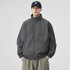 春季新款宽松立领夹克男纯色上衣外套DSA157B-JK7921-特P56，男装夹克，电商A157B