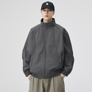 春季新款宽松立领夹克男纯色上衣外套DSA157B-JK7921-特P56图片