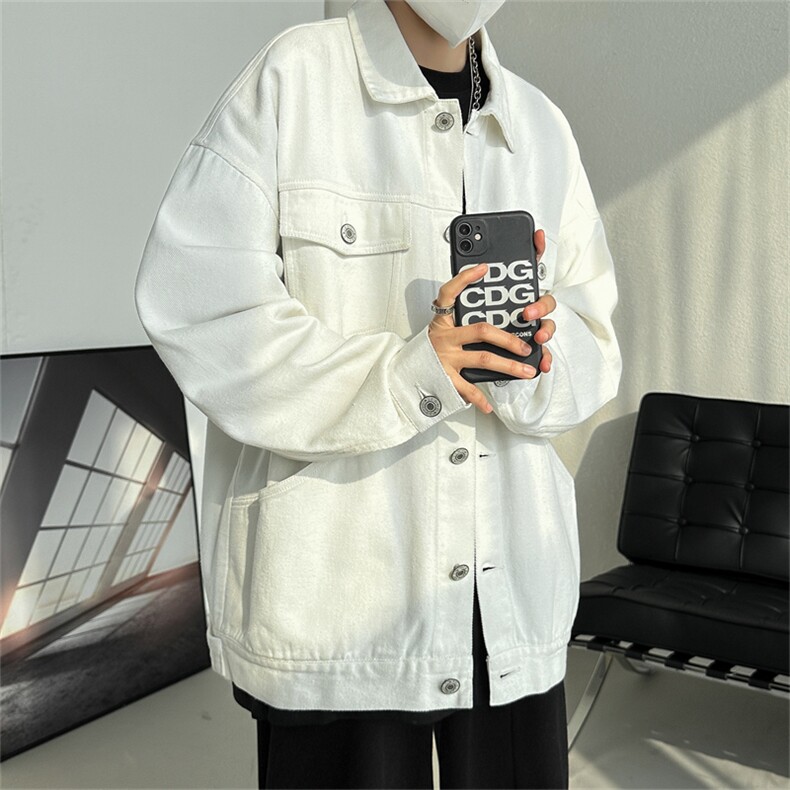 JK8003/P55春装新款现货港风洗水夹克男潮流简约外套上衣百搭潮，男装夹克，电商A141