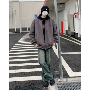 重磅麂皮绒棒球服外套男2025秋季美式潮牌高级宽松大码休闲夹克图片
