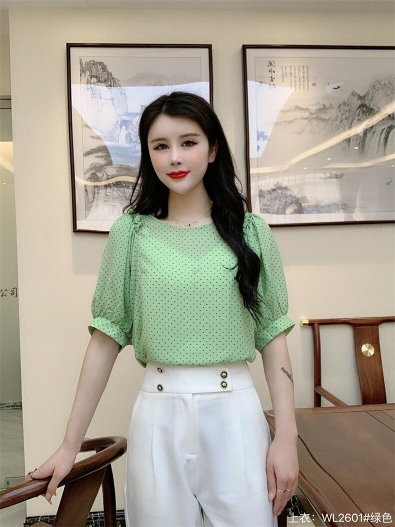 2022夏季新品女装韩版气质时尚修身显瘦气质小衫，其它，婉伦