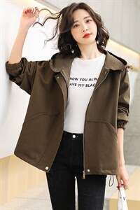 现货，时尚百搭2022年春装新款韩版外套女ins潮短款休闲洋气上衣图片