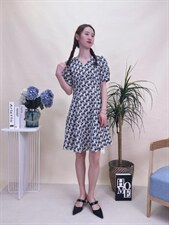 现货夏季新款盐缩肌理面料连衣裙，女装连衣裙，蘑小菇