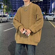 2320-P59慵懒简约ins百搭潮流文艺新款时尚长袖毛衣气质日系，男装针织衫/毛衣，电商B323A