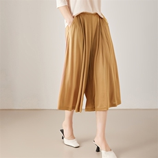 时尚百搭高腰显瘦阔腿裤女休闲宽松直筒裤，女装休闲裤，亿美羊绒