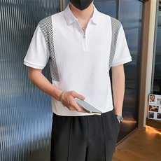 23男士翻领T恤polo衫A210-3320-p5570%棉%聚酯纤维5%氨纶，男装T恤，电商A210